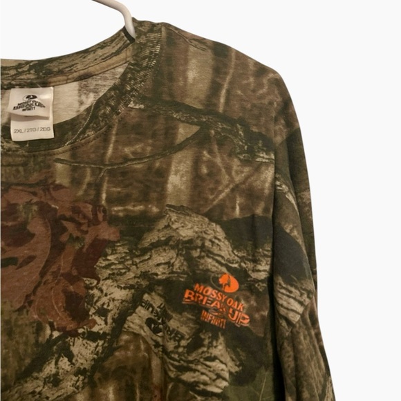VTG Y2K Mossy‎ Oak Men’s Camo T-Shirt  XXL Break-Up Infinity Pattern Hunting - Picture 3 of 4